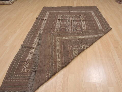 Kilim Brown Hand Knotted 57 X 810  Area Rug 100-109351 Image 13