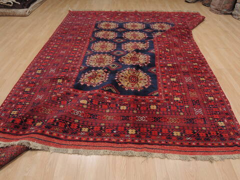 Khan Mohammadi Blue Hand Knotted 84 X 114  Area Rug 100-109353 Image 16