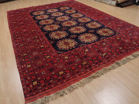 Khan Mohammadi Blue Hand Knotted 84 X 114  Area Rug 100-109353 Image 3