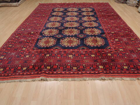 Khan Mohammadi Blue Hand Knotted 84 X 114  Area Rug 100-109353 Image 4