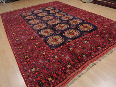Khan Mohammadi Blue Hand Knotted 84 X 114  Area Rug 100-109353 Image 6