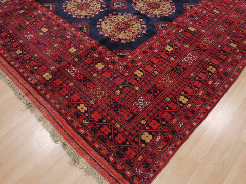 Khan Mohammadi Blue Hand Knotted 84 X 114  Area Rug 100-109353 Image 9
