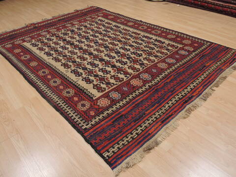 Kilim Red Flat Woven 62 X 90  Area Rug 100-109354 Image 12