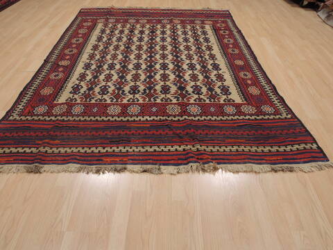 Kilim Red Flat Woven 62 X 90  Area Rug 100-109354 Image 1