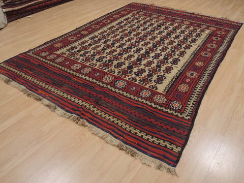 Kilim Red Flat Woven 62 X 90  Area Rug 100-109354 Image 2