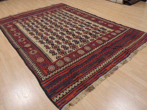 Kilim Red Flat Woven 62 X 90  Area Rug 100-109354 Image 3