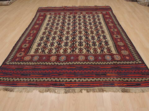 Kilim Red Flat Woven 62 X 90  Area Rug 100-109354 Image 4