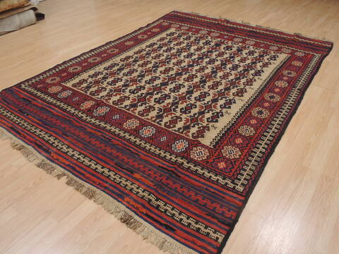 Kilim Red Flat Woven 62 X 90  Area Rug 100-109354 Image 5