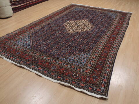 Ardebil Blue Hand Knotted 70 X 107  Area Rug 100-109362 Image 2