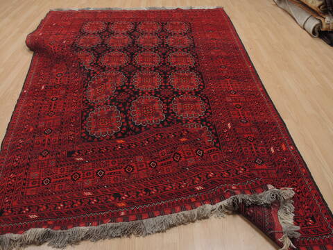 Baluch Blue Hand Knotted 69 X 99  Area Rug 100-109364 Image 16