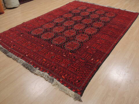 Baluch Blue Hand Knotted 69 X 99  Area Rug 100-109364 Image 2
