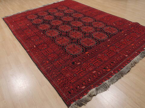 Baluch Blue Hand Knotted 69 X 99  Area Rug 100-109364 Image 3