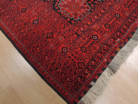 Baluch Blue Hand Knotted 69 X 99  Area Rug 100-109364 Image 7