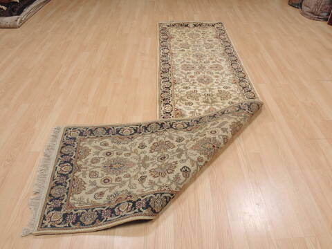 Jaipur Beige Runner Hand Knotted 27 X 105  Area Rug 100-109367 Image 12