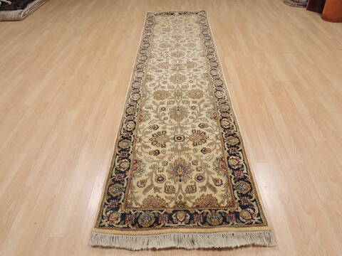Jaipur Beige Runner Hand Knotted 27 X 105  Area Rug 100-109367 Image 4