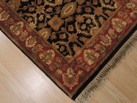 Jaipur Black Runner Hand Knotted 27 X 102  Area Rug 100-109368 Image 10
