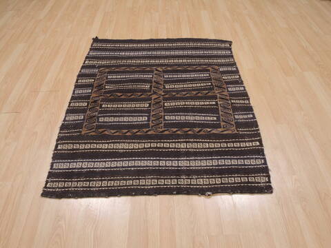 Kilim Brown Flat Woven 39 X 47  Area Rug 100-109374 Image 1