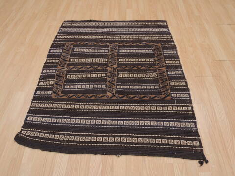 Kilim Brown Flat Woven 39 X 47  Area Rug 100-109374 Image 4