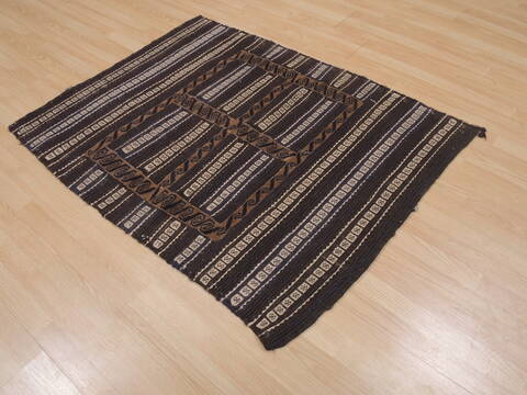Kilim Brown Flat Woven 39 X 47  Area Rug 100-109374 Image 6