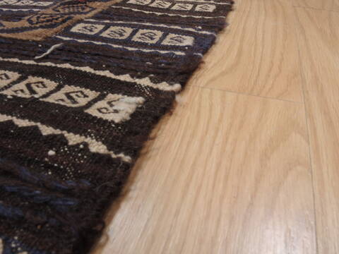 Kilim Brown Flat Woven 39 X 47  Area Rug 100-109374 Image 9