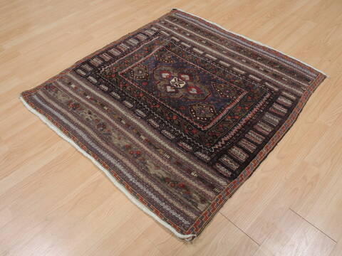 Baluch Blue Square Flat Woven 39 X 310  Area Rug 100-109381 Image 11