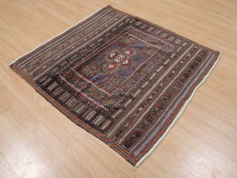 Baluch Blue Square Flat Woven 39 X 310  Area Rug 100-109381 Image 3