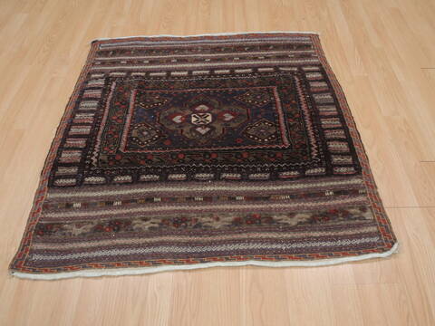 Baluch Blue Square Flat Woven 39 X 310  Area Rug 100-109381 Image 4