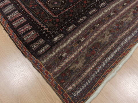 Baluch Blue Square Flat Woven 39 X 310  Area Rug 100-109381 Image 6