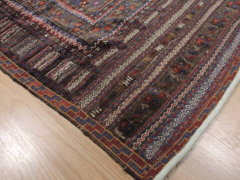 Baluch Blue Square Flat Woven 39 X 310  Area Rug 100-109381 Image 9