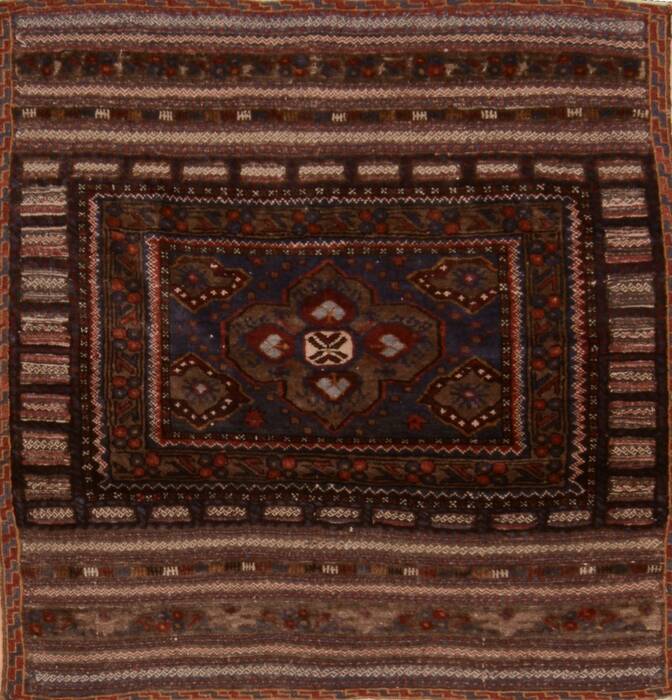 Baluch Blue Square Flat Woven 39 X 310  Area Rug 100-109381 Image 0