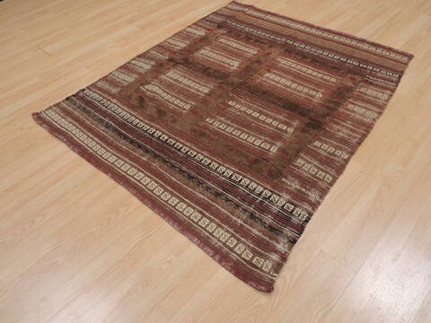 Baluch Brown Hand Knotted 42 X 51  Area Rug 100-109382 Image 2