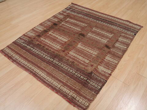 Baluch Brown Hand Knotted 42 X 51  Area Rug 100-109382 Image 5