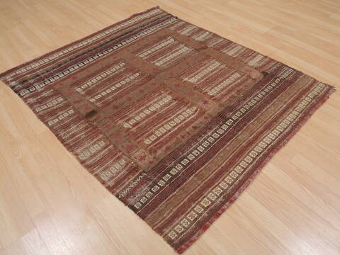 Baluch Brown Hand Knotted 42 X 51  Area Rug 100-109382 Image 6