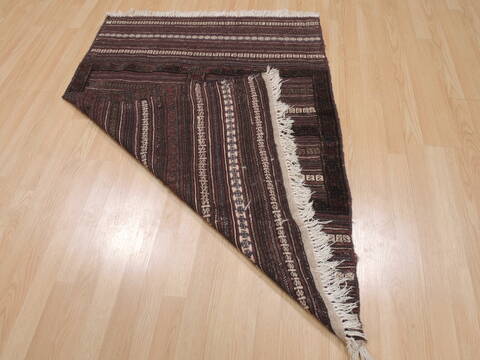 Kilim Brown Hand Knotted 38 X 47  Area Rug 100-109389 Image 11