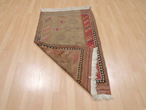 Kilim Green Hand Knotted 27 X 44  Area Rug 100-109390 Image 10