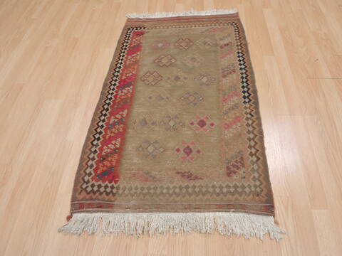 Kilim Green Hand Knotted 27 X 44  Area Rug 100-109390 Image 13