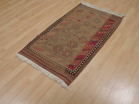 Kilim Green Hand Knotted 27 X 44  Area Rug 100-109390 Image 2