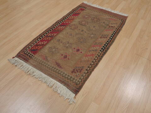 Kilim Green Hand Knotted 27 X 44  Area Rug 100-109390 Image 4
