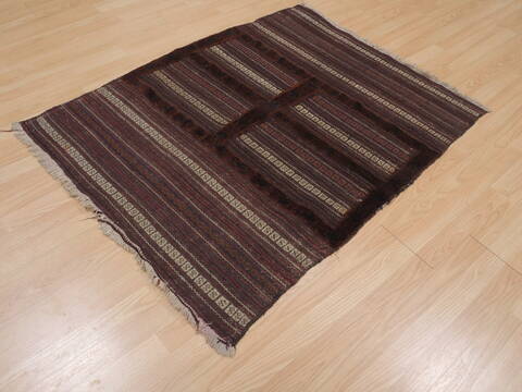 Kilim Red Square Hand Knotted 311 X 46  Area Rug 100-109391 Image 11