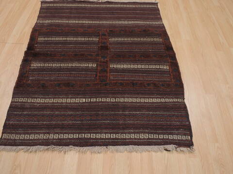 Kilim Red Square Hand Knotted 311 X 46  Area Rug 100-109391 Image 1