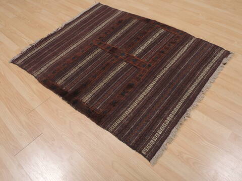 Kilim Red Square Hand Knotted 311 X 46  Area Rug 100-109391 Image 3