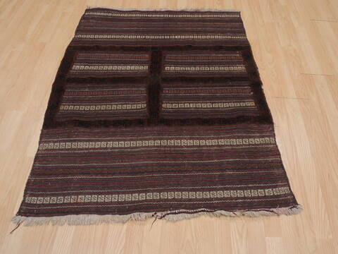 Kilim Red Square Hand Knotted 311 X 46  Area Rug 100-109391 Image 4