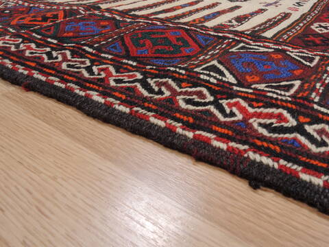 Kilim Red Square Hand Knotted 33 X 33  Area Rug 100-109402 Image 10