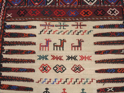 Kilim Red Square Hand Knotted 33 X 33  Area Rug 100-109402 Image 6