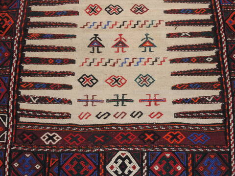 Kilim Red Square Hand Knotted 33 X 33  Area Rug 100-109402 Image 9