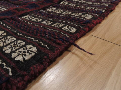 Kilim Red Square Hand Knotted 40 X 40  Area Rug 100-109404 Image 9