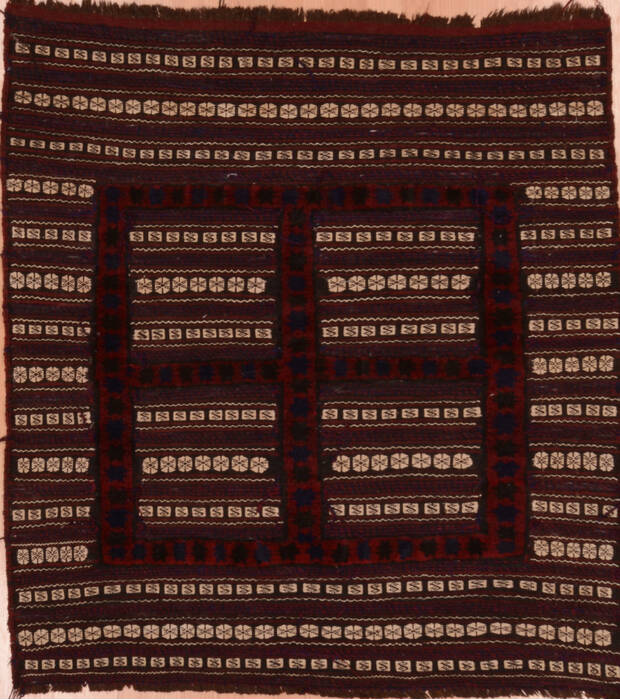 Kilim Red Square Hand Knotted 40 X 40  Area Rug 100-109404 Image 0