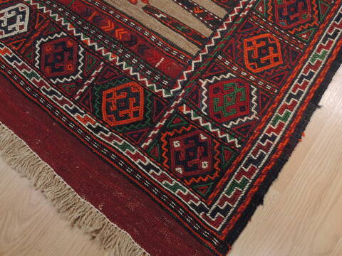 Kilim Red Square Flat Woven 33 X 33  Area Rug 100-109405 Image 8