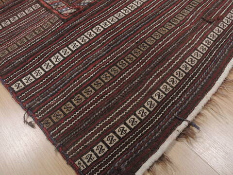 Kilim Brown Hand Knotted 41 X 49  Area Rug 100-109409 Image 6