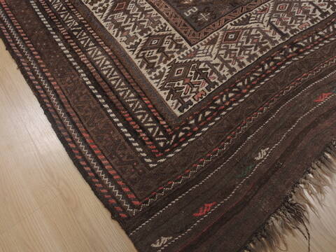 Kilim Brown Runner Hand Knotted 46 X 810  Area Rug 100-109414 Image 13